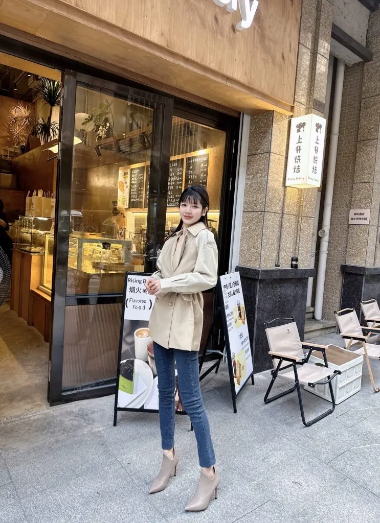 [尚恋女鞋坊]尖头高跟短靴女细跟弹力瘦瘦靴百搭短筒女靴子踝靴