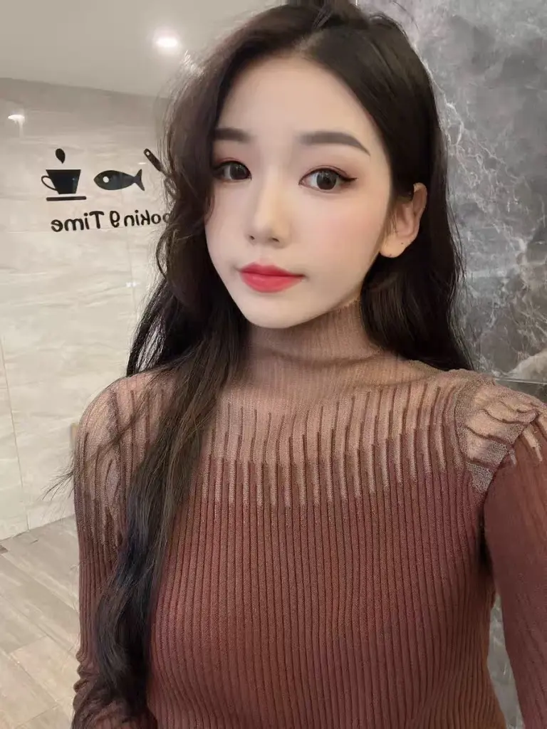 [zoqo]半高领针织衫女秋冬内搭黑色打底衫微透修身网纱长袖上衣