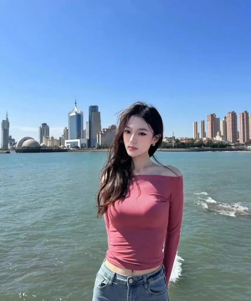 [lfOa]一字肩黑色长袖t恤女御姐修身显瘦性感露锁骨辣妹打底衫上衣