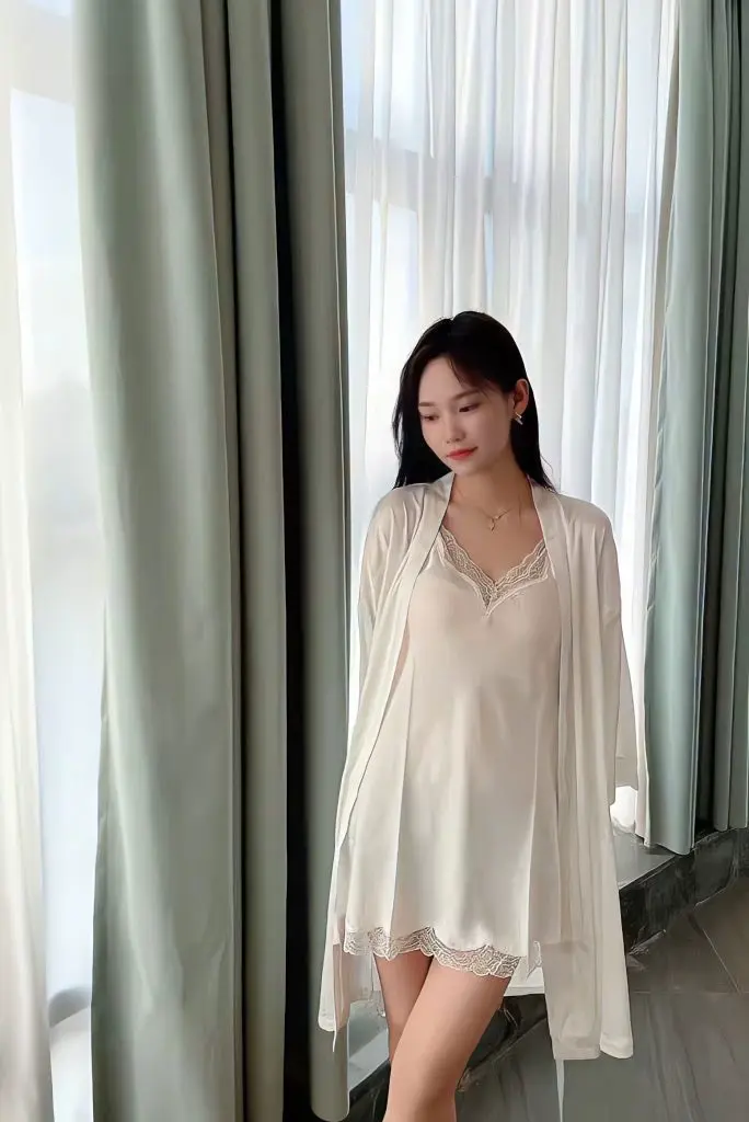 [V.C.I]冰丝性感睡衣女夏季薄款纯欲吊带睡裙睡袍高级感缎面家居服套装