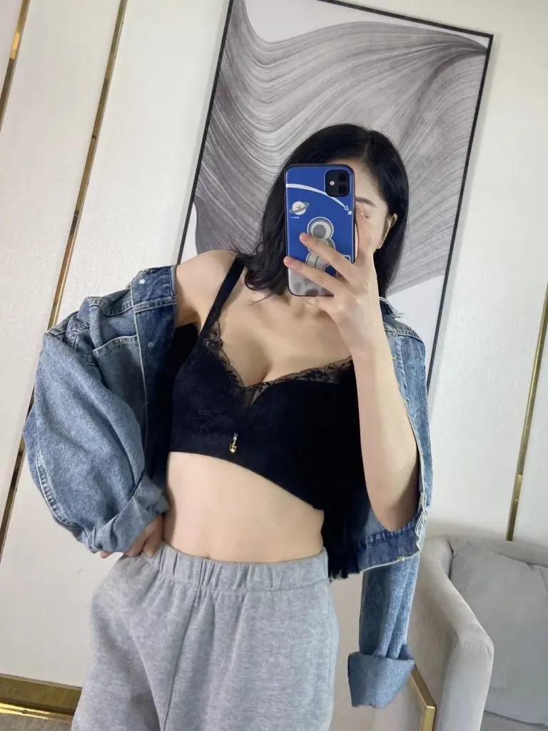 [俏丹娜]无钢圈内衣女薄聚拢蕾丝上托小胸聚拢调整文胸承托性感胸罩