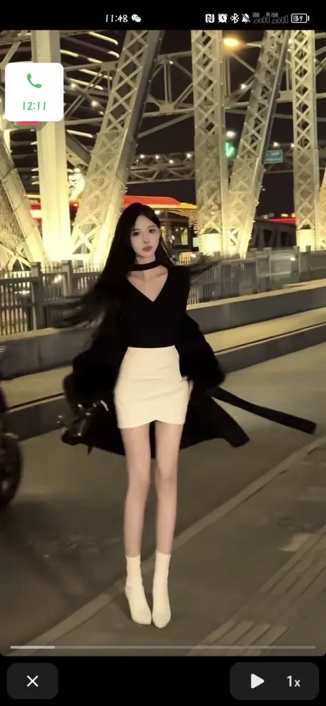 [小新家]不规则PU皮半身裙女高腰褶皱短裙显瘦气质秋冬A字包臀裙