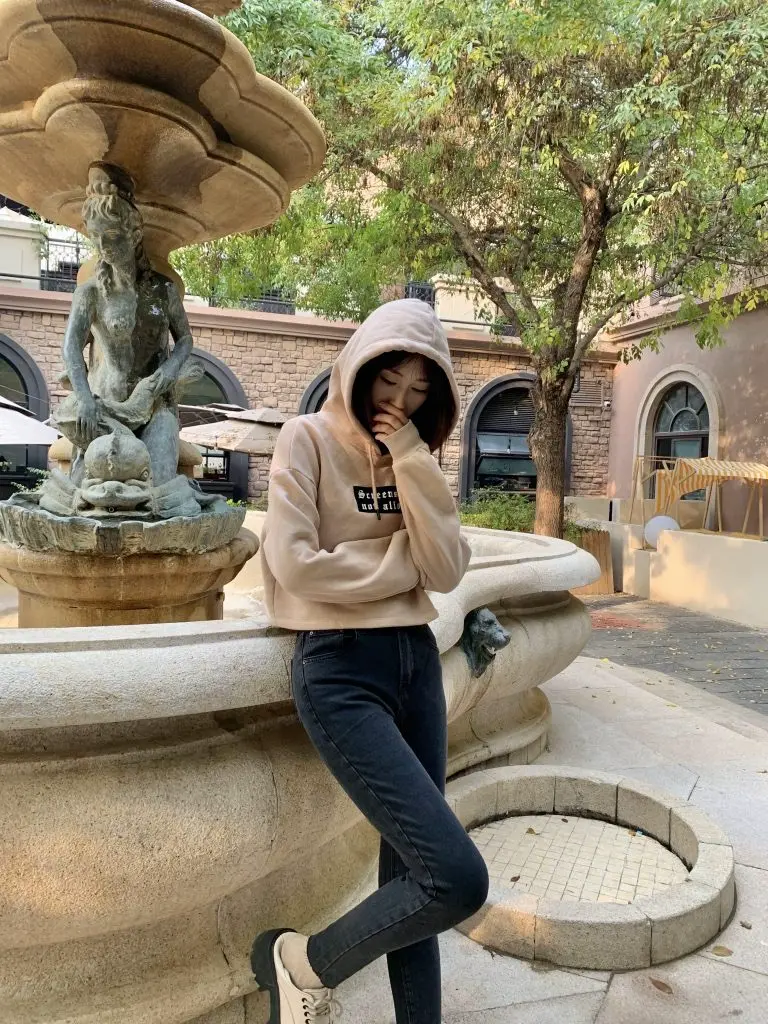 [HIPPIE MISS嬉皮少女]黑色紧身牛仔裤女秋冬加绒高腰显瘦弹力铅笔小脚裤子