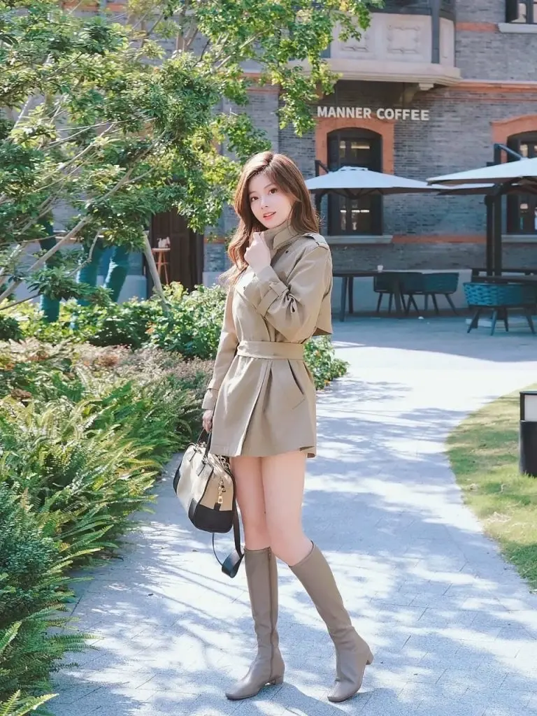 [ANNSELECTION]by骑士靴女秋季高筒不过膝靴子真皮直筒靴长筒皮靴女长靴显瘦马靴