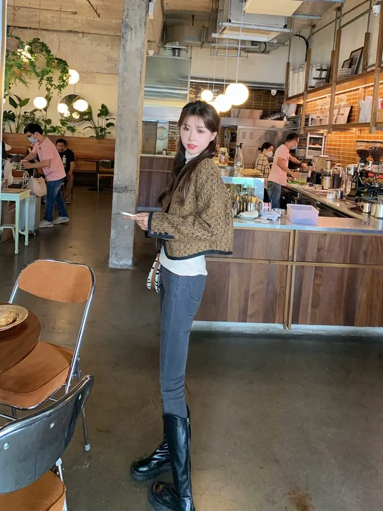 [JEPFEIXIA]流行漂亮小香风外套女春秋款早秋时尚名媛风外套潮ins 女