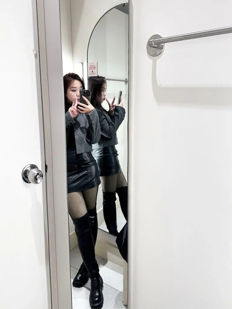 [点点吖女鞋屋]纾雅 牛皮版~方糖过膝长靴厚底女方头过膝长筒靴女弹力靴