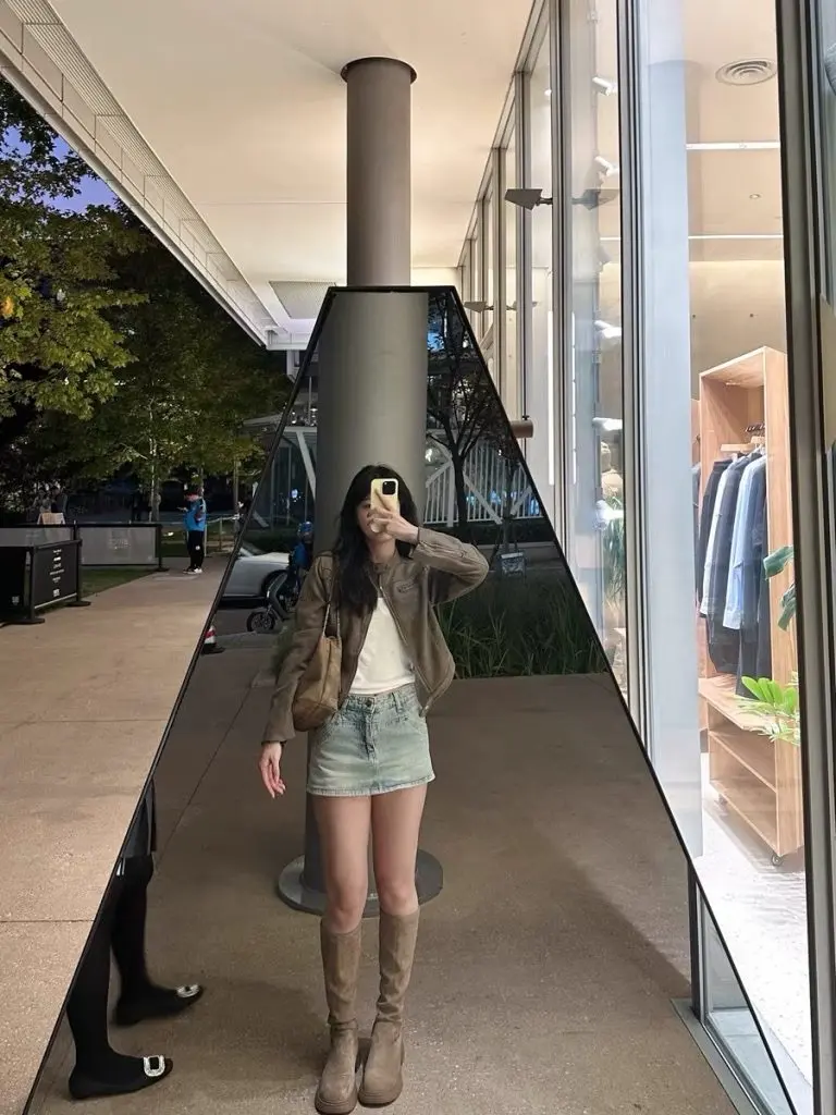 [小二哥原创fashion]绒面长筒靴女不过膝弹力瘦瘦靴高筒靴厚底圆头长靴中跟骑士靴平口