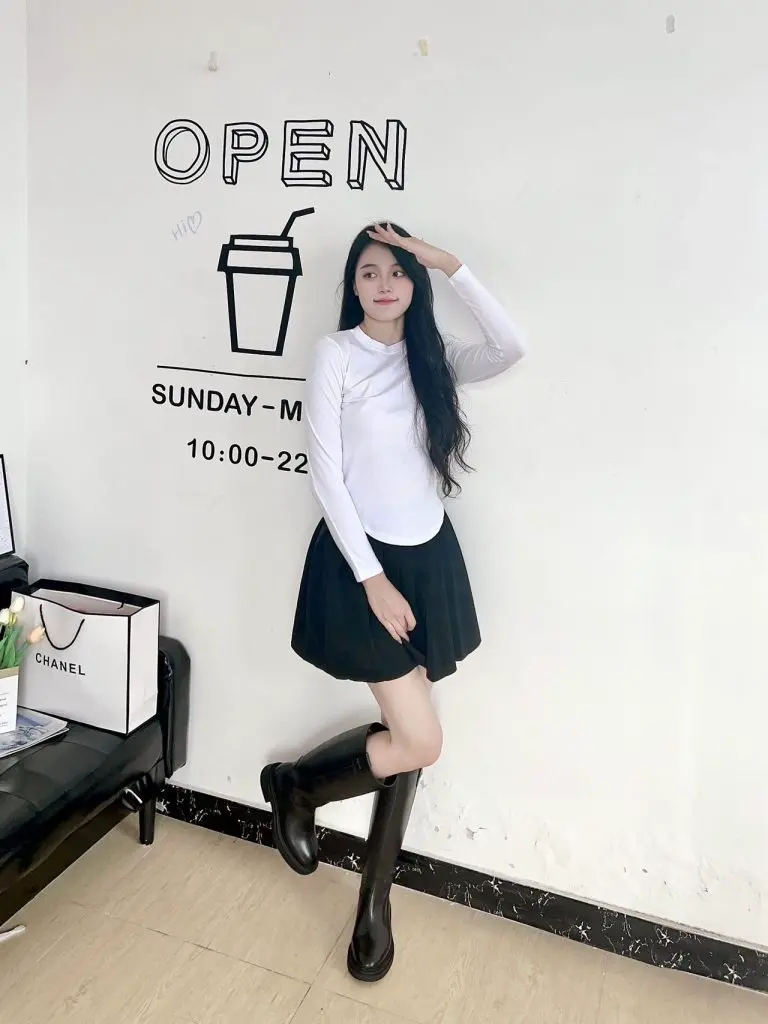 方枪枪同款73hours女鞋夜色飞奔秋冬显高显瘦骑士靴长筒靴子