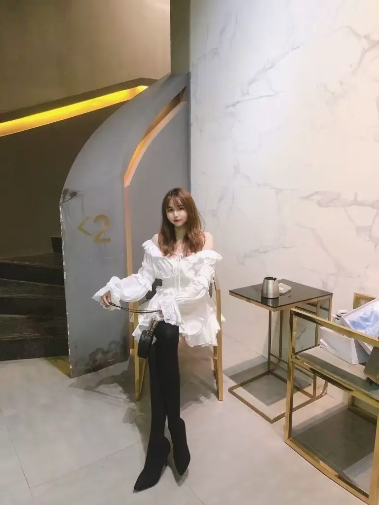 BIGTREE长靴女过膝显瘦超高跟丝袜靴细跟床上春秋性感弹力长筒靴袜靴尖头