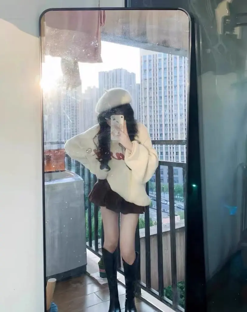 [卡蒂美]不过膝长靴女真皮年秋冬加绒韩版厚底高筒骑士靴女后拉链