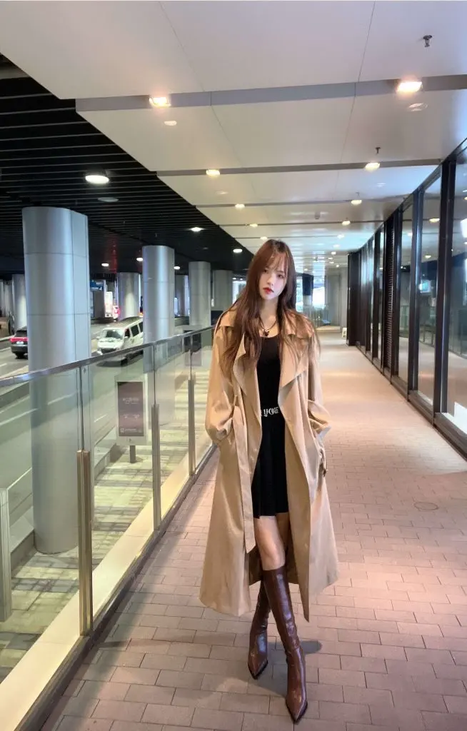 [萱贝儿女鞋]长筒靴女细跟秋冬季高跟不过膝高筒靴显瘦尖头骑士靴女