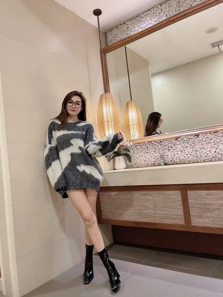 [国喜女鞋殿堂]肯豆同款漆皮短靴女高跟粗跟百搭欧美秋冬季马丁靴中筒靴