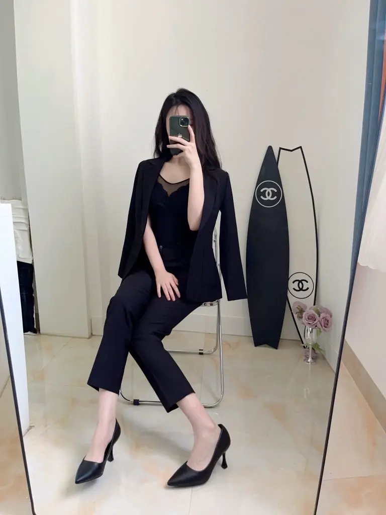 [贤美诺]高跟鞋女细跟春秋尖头单鞋百搭软底不累脚职业工作鞋黑色