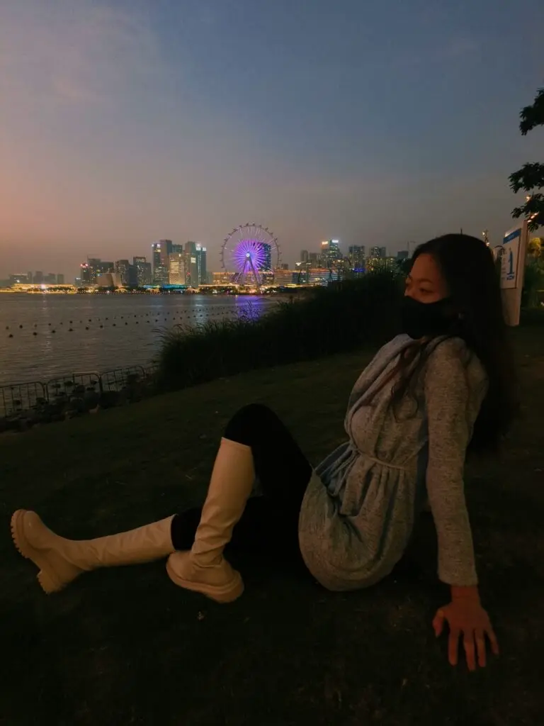 [知荷]白色长靴女不过膝秋冬厚底粗腿显瘦瘦软皮高筒长筒骑士靴