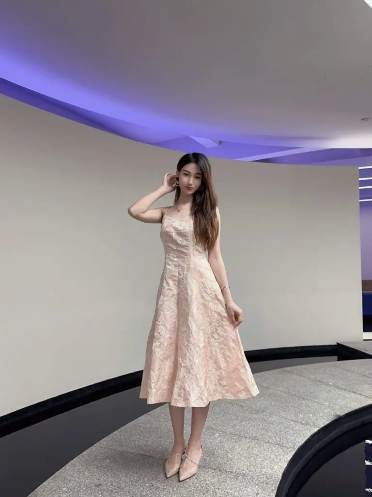 [Tata他她]气质网纱高跟鞋女尖头法式闪钻包头凉鞋夏7DDV6BH4