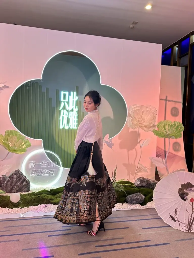 [星河汉歌]翠羽马面裙织金仿妆花汉服半身裙套装国风长裙