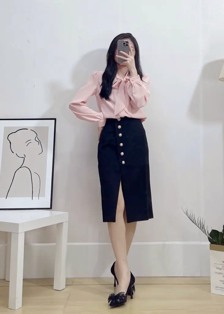 [英小馆]蝴蝶结网纱细跟高跟鞋女春季气质女神范尖头浅口单鞋女