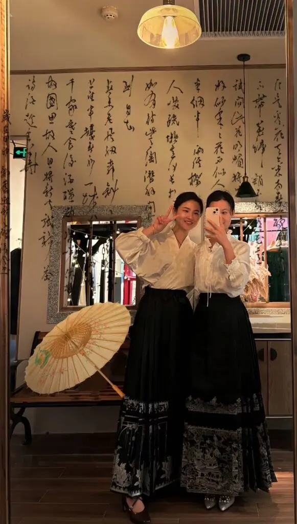 [星河汉歌]白荷新中式白衬衫马面裙搭配长袖日常通勤国风百搭上衣