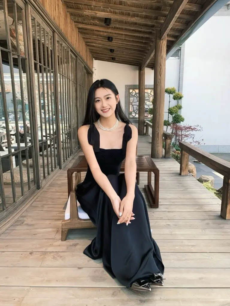 [UNSPOKEN]黑色吊带背心女设计感小众高级感辣妹上衣半身连衣裙套装