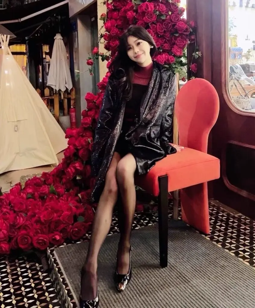 [XIAOGESHEJI]rose朴彩英同款黑色高跟鞋女法式方头细跟性感单鞋小众气质