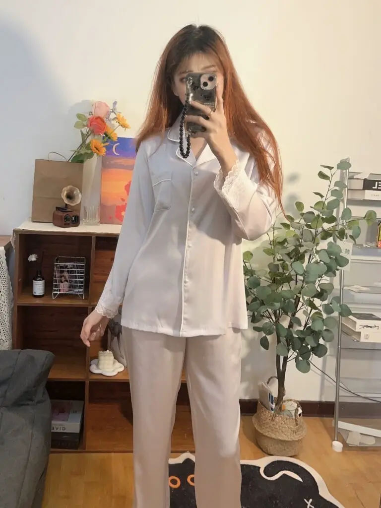 [Coy Kiss]真丝睡衣女春秋季送闺蜜生日礼物纯色简约家居服礼盒套装