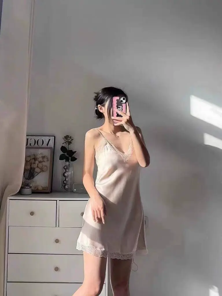 [千衣千荨]真丝睡衣女春秋夏季吊带两件套桑蚕丝性感睡裙睡袍高级感