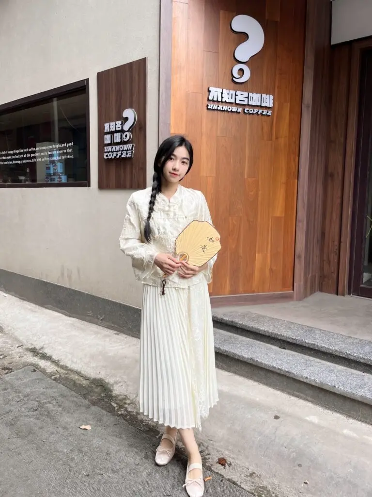 [花栗鼠小姐MISSCHIPMUNK]兰亭集序 典雅温婉新中式国风套装小个子早春外套半裙