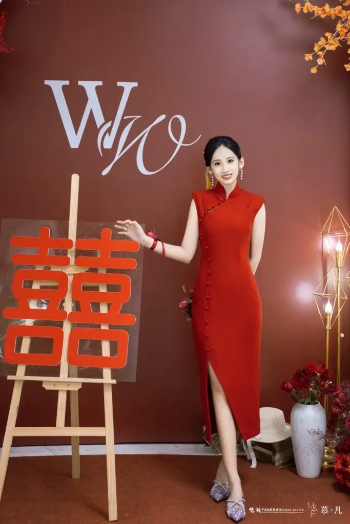 [BRAND BY MEI]旗袍新中式改良小个子礼服古法黑色连衣裙修身高级