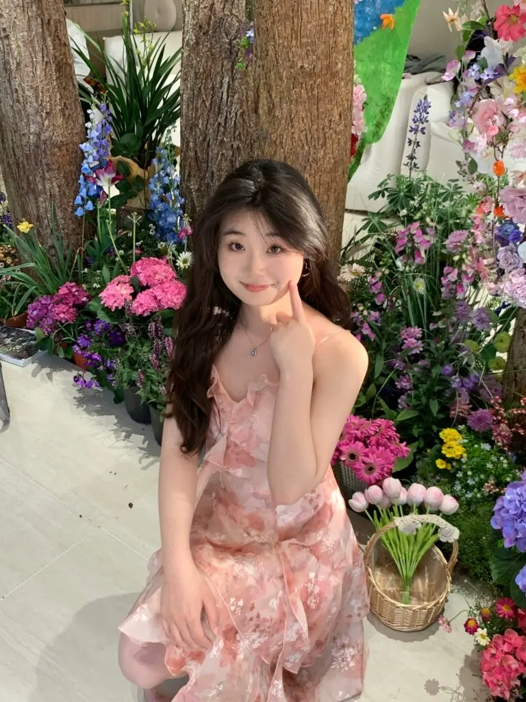 BULL 0313【一个叁】赤茶玫瑰 碎花飘带吊带裙不规则下摆短连衣裙