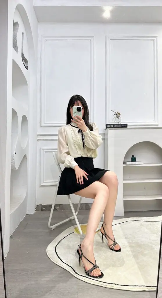 HMZ慧美姿 黑色水钻露趾时装凉鞋女款细跟高跟鞋夏季配裙子礼服百