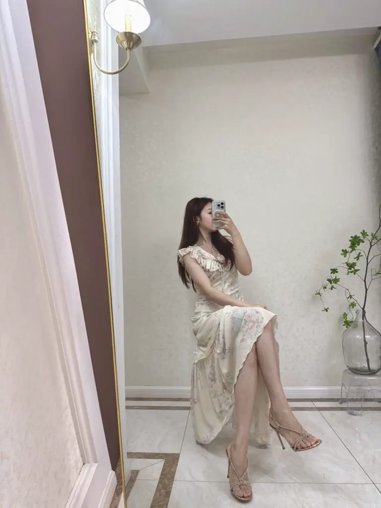 HMZ慧美姿香槟色高跟鞋细跟露趾时装凉鞋女款水钻绑带绝美百搭