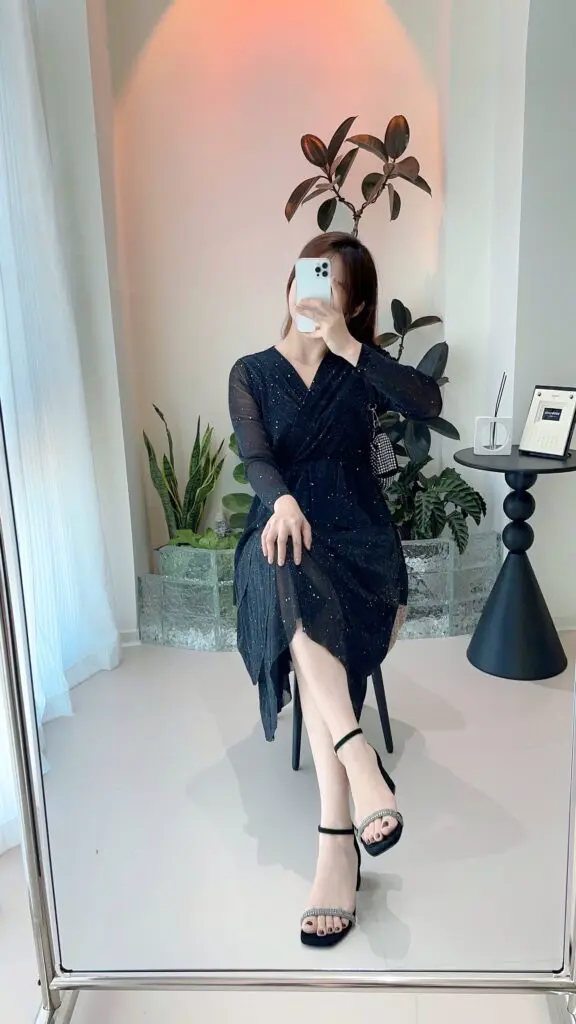 百丽水钻一字带高跟凉鞋鞋子方跟单鞋B1A1DBL4