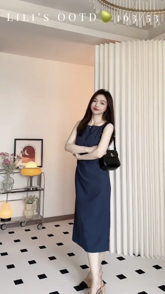 【洛克女郎】小香风凉鞋女夏季中跟真皮尖头后空粗跟包头高跟单鞋