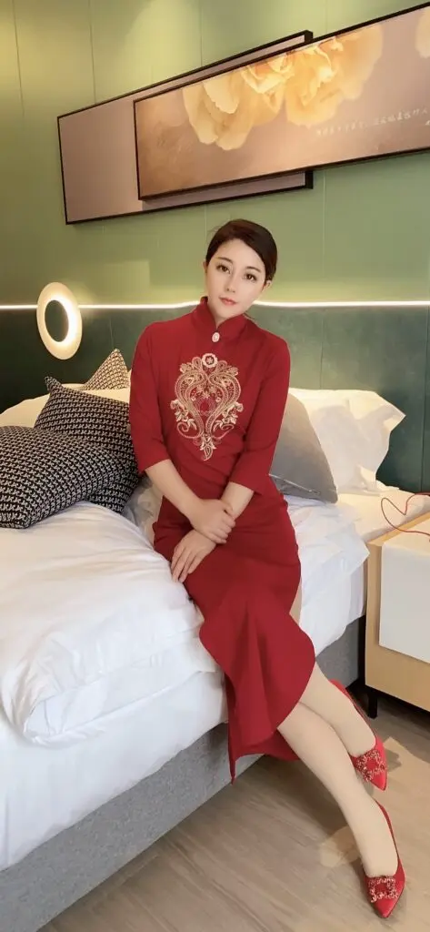 新娘鞋婚鞋女秀禾婚纱两穿水钻方扣红色高跟鞋细跟尖头