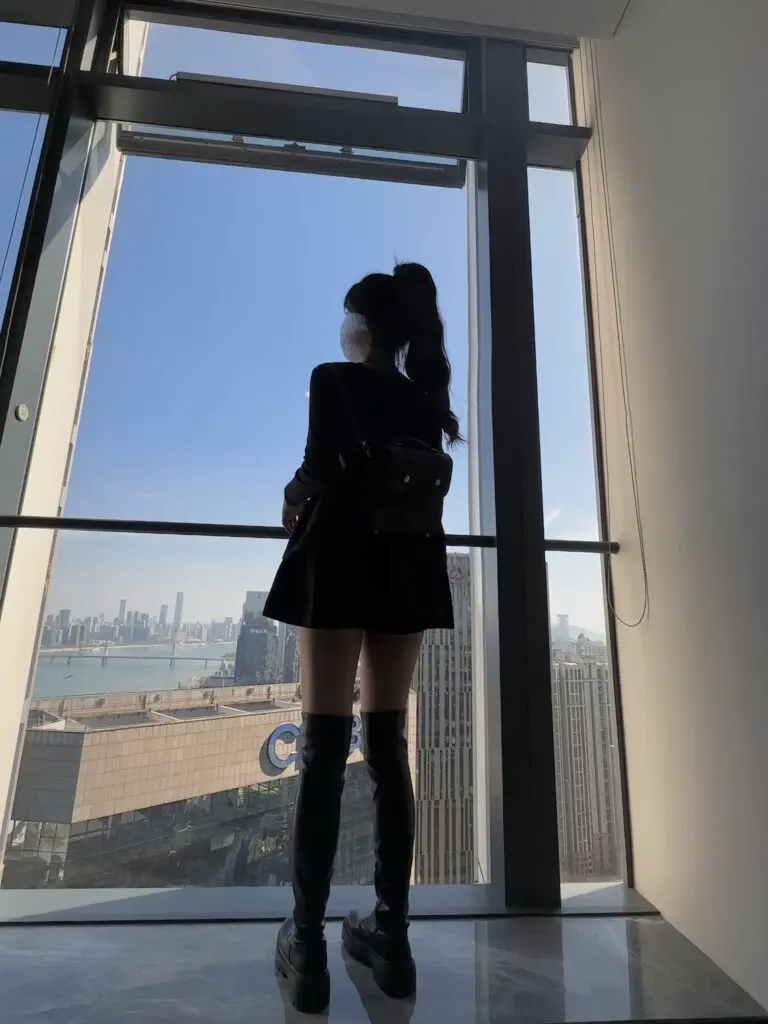 羊皮版~方糖过膝长靴女法式高筒靴包腿弹力瘦瘦靴厚底皮靴骑士靴