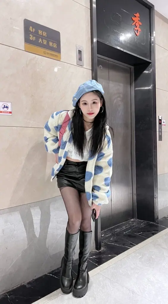 秋冬不过膝瘦瘦靴长靴女厚底高筒弹力靴侧拉链长筒骑士靴