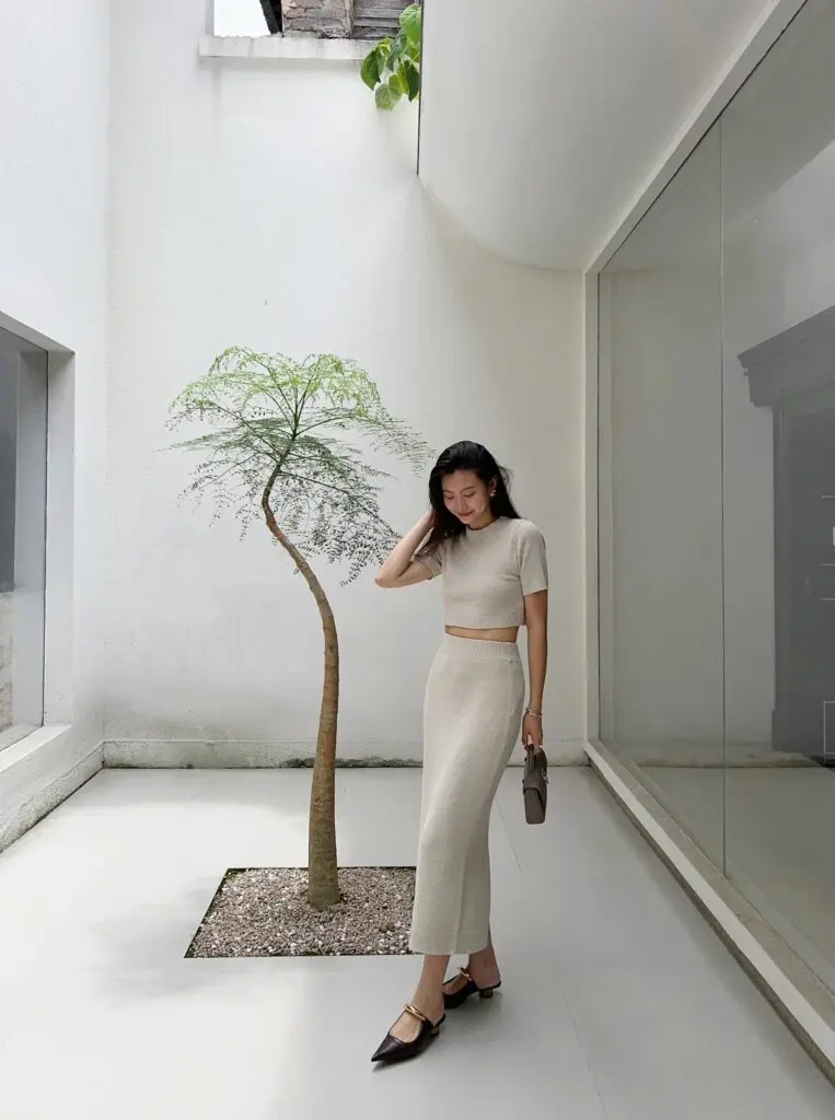 羊皮版~简约尖头穆勒拖鞋女法式粗跟中跟半拖鞋金属包头凉拖半托