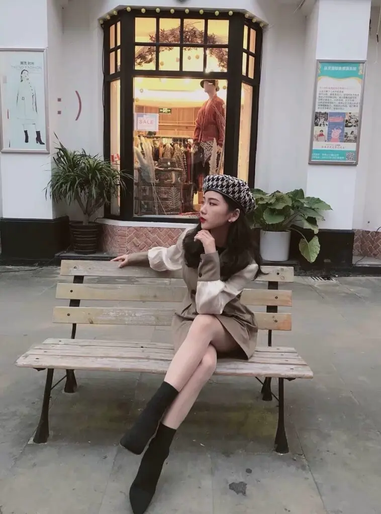 瘦瘦靴女高跟短靴针织春秋单靴子尖头袜靴粗跟鞋冬季弹力