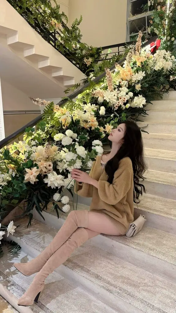 高跟长筒靴女瘦瘦靴粗跟过膝长靴显瘦小个子高筒弹力靴