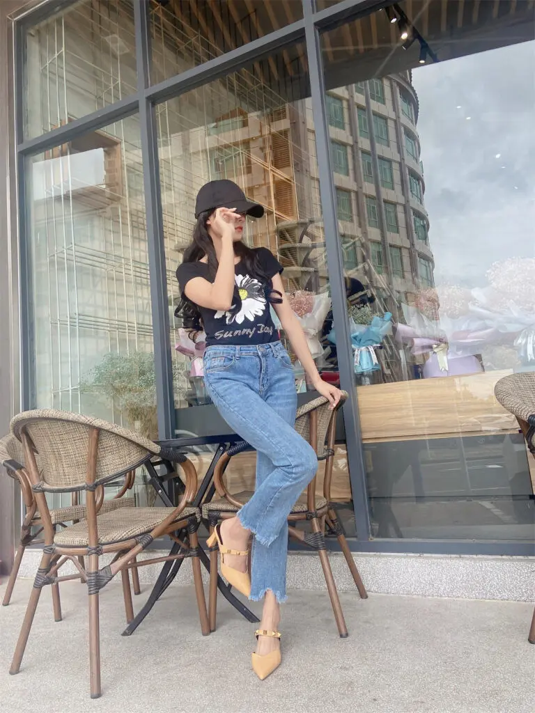 Uncle MJ 铆钉半拖鞋女夏季外穿时尚百搭尖头包头粗高跟凉拖