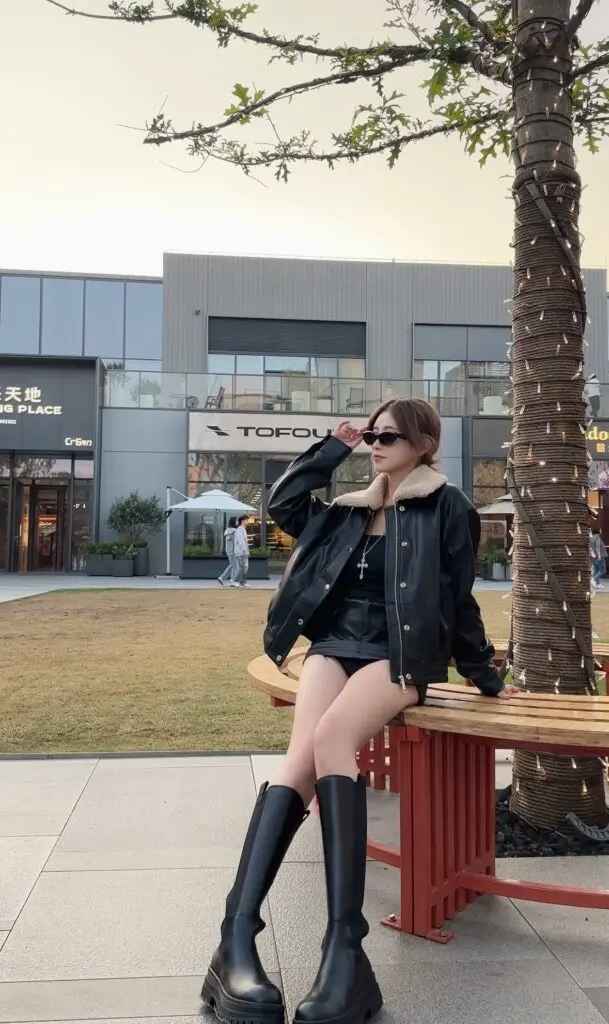 百丽厚底高长骑士靴女显瘦切尔西靴加绒长筒靴子3NV70DG4