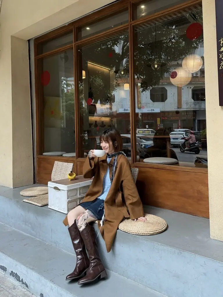 【陈紫函同款】百思图流浪者冬商场加绒骑士长靴女M5321DG4