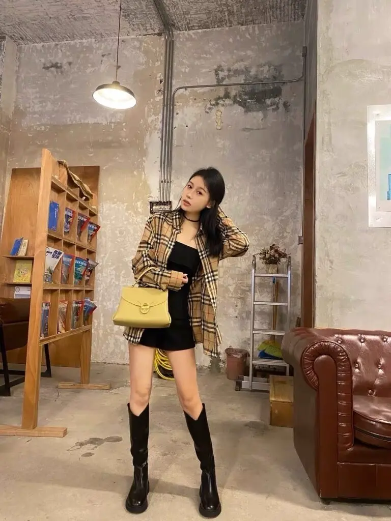 卓诗尼女靴长筒靴加绒靴子女长靴英伦风骑士靴高筒靴