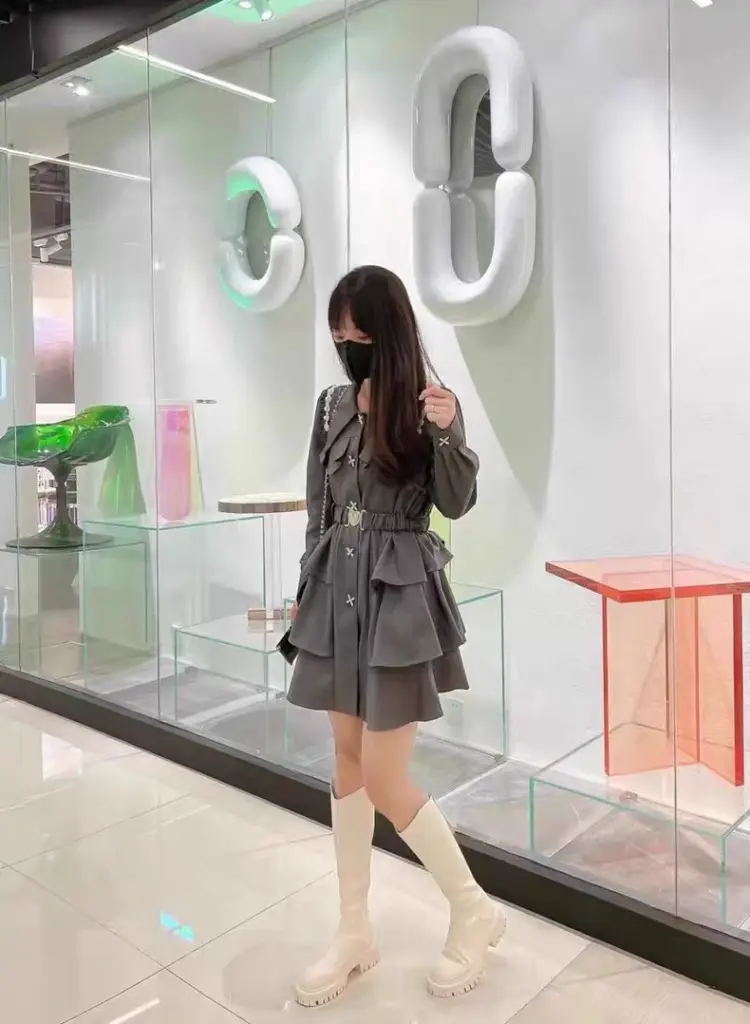 珂卡芙女靴长筒靴秋冬靴子女长靴英伦风骑士靴高筒靴