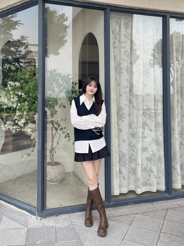 【徐璐明星同款】百思图都市朋克冬商场骑士女长靴M5603DG4