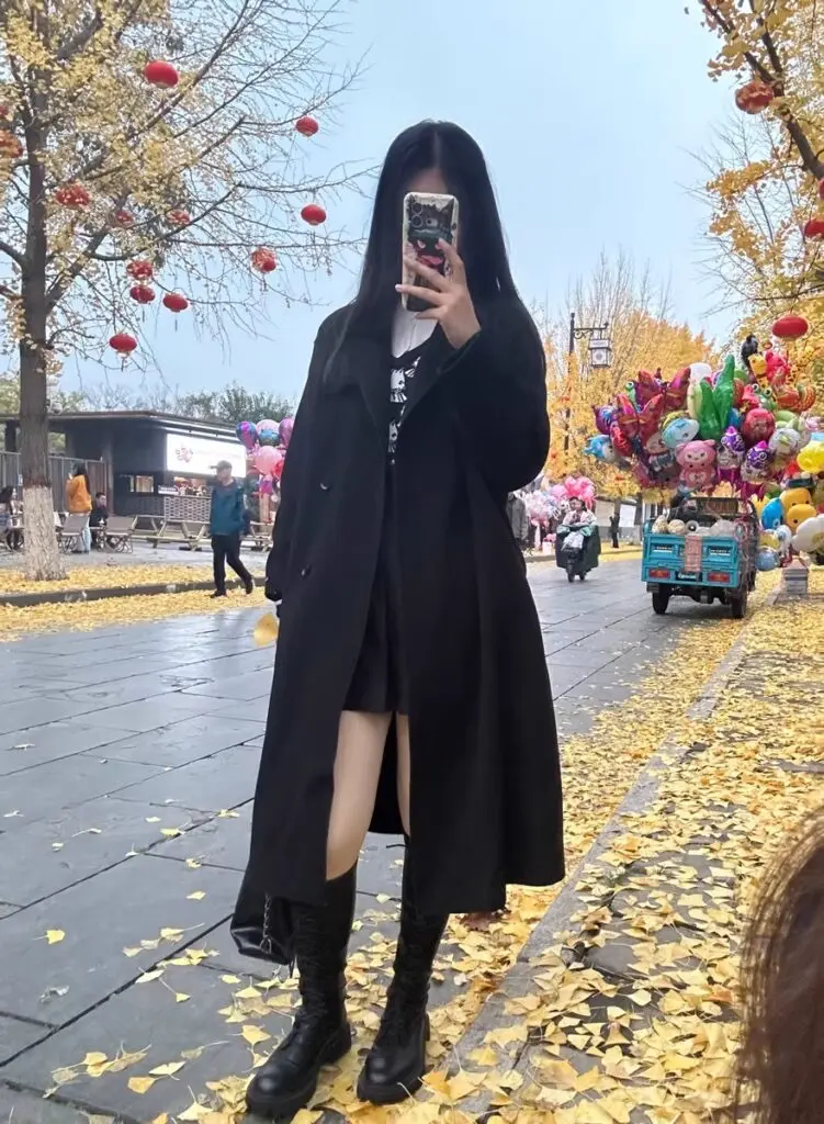 马丁靴女春秋季英伦风厚底不过膝粗腿骑士靴高跟长筒靴子