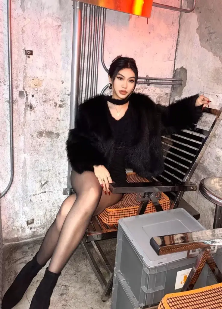 [古莉塔]法式绒面高跟弹力瘦瘦靴短靴女袜靴秋冬百搭细跟尖头裸靴女