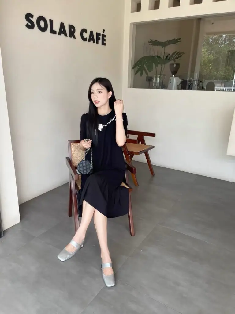 [Less in More]FUFU~【5.0高定版】银色玛丽珍鞋女法式高跟鞋女夏季单鞋