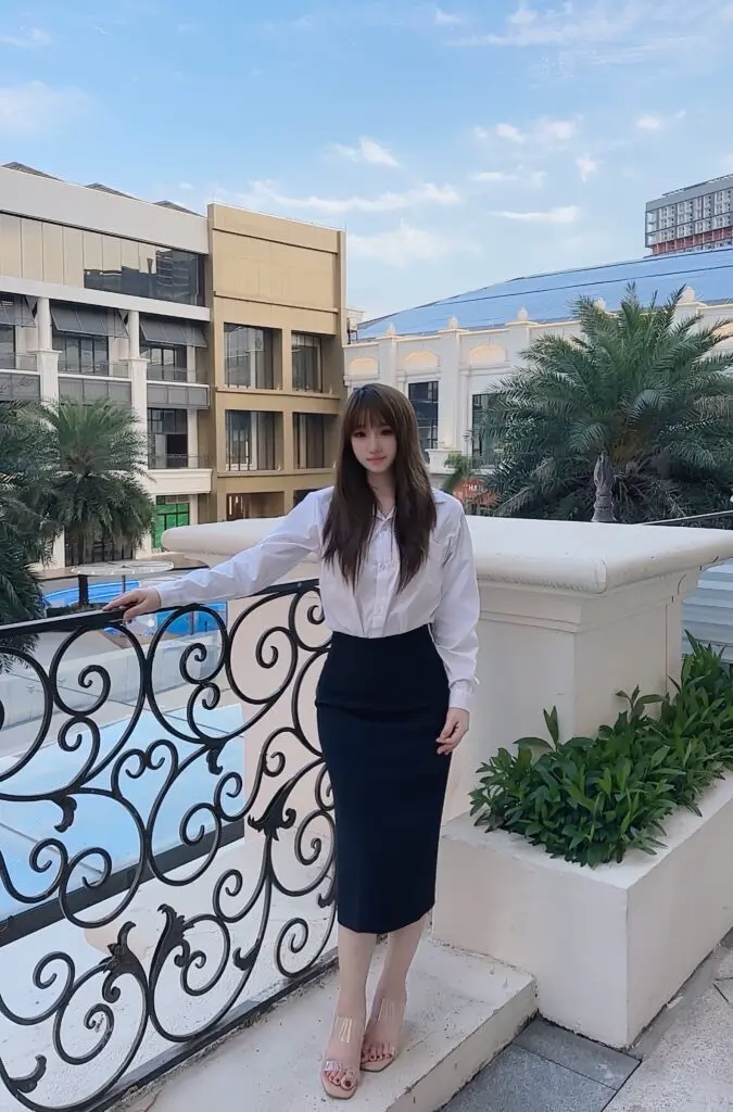 [Fu Miao馥妙]职业高腰半身裙显瘦黑色包臀裙女春夏修身西装一步裙通勤