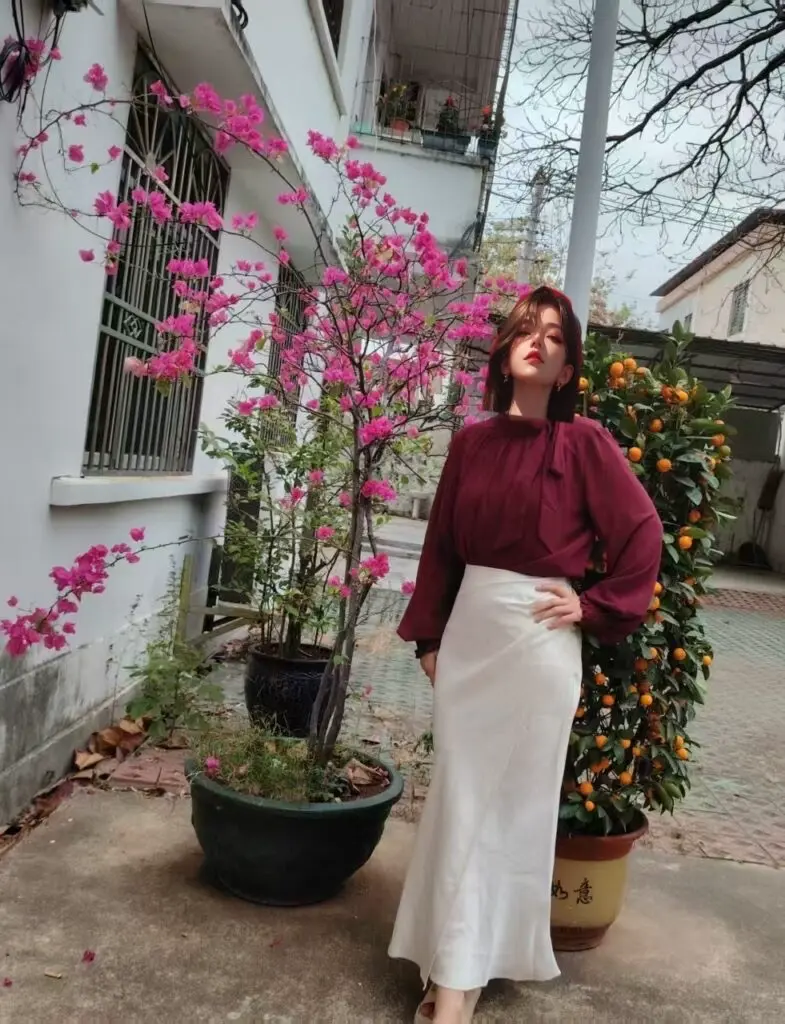 [岛歌夫人]法式丝绸缎面半身裙女春秋高级感高腰鱼尾半裙加长款包臀